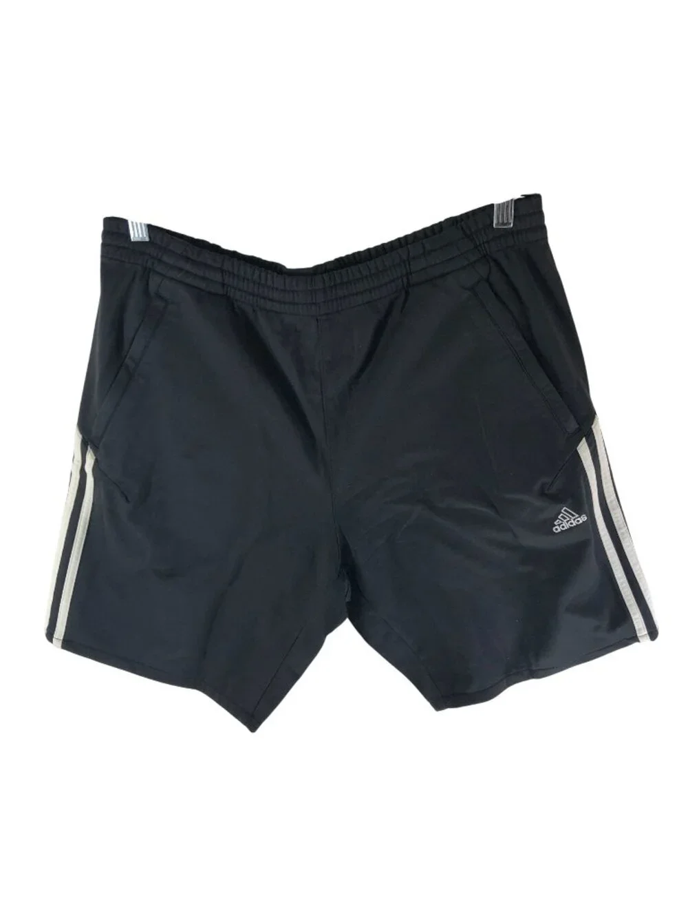 Adidas Mens Athletic Sweat Shorts Pockets Drawstring Black M HEMMED